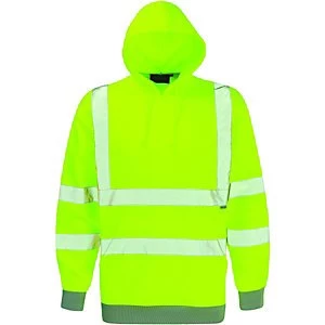 Image of Dickies High Visibility Hooded Sweatshirt Yellow Extra Large