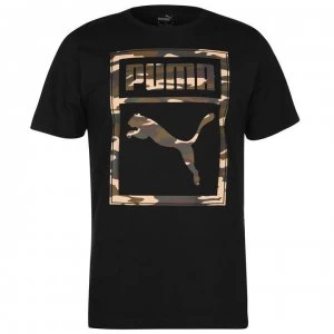 Image of Puma Box QT T Shirt Mens - Black/Camo