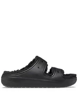 Image of Crocs Classic Cozzzy Sandal - Black/black, Black, Size 5, Women