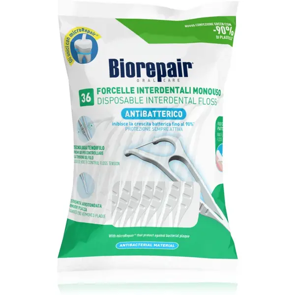 Image of Biorepair Oral Care Anti Bacterial Disposable Interdental Floss 36Pcs