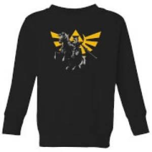 Image of Nintendo Legend Of Zelda Hyrule Link Kid's Sweatshirt - Black - 3-4 Years