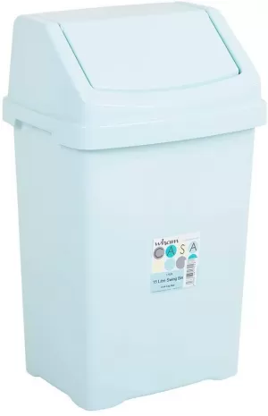 Image of Wham Casa 25-Litre Swing Bin - Duck Egg