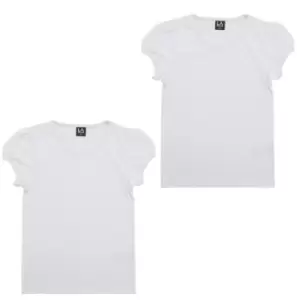 Image of LA Gear 2 Pack PE T Shirts Junior Girls - White