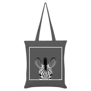 Image of Inquisitive Creatures Zebra Tote Bag (One Size) (Grey)