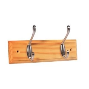 Image of BQ Ash satin nickel effect Hook rail H15mm W70mm L228mm