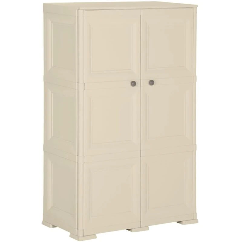 Image of VIDAXL Plastic Cabinet 79x43x125cm Wood Design Angora White Vidaxl 8720286831458