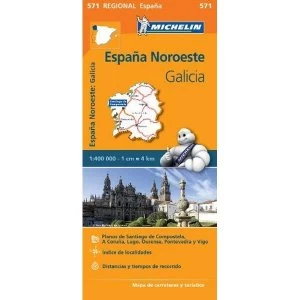 Image of Galicia - Michelin Regional Map 571 Map Sheet map 2013