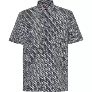 Image of Hugo Ebor Patterned Shirt Mens - White