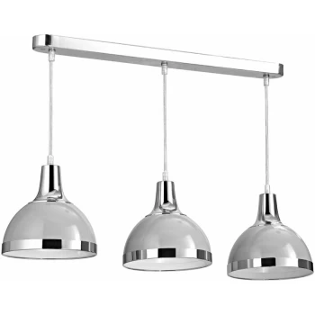 Image of Premier Housewares - Vermont 3 Flint Grey Shades Pendant Light