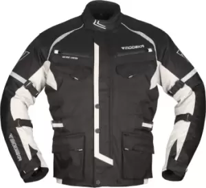 Image of Modeka Tarex Motorcycle Textile Jacket, black-grey, Size S, black-grey, Size S