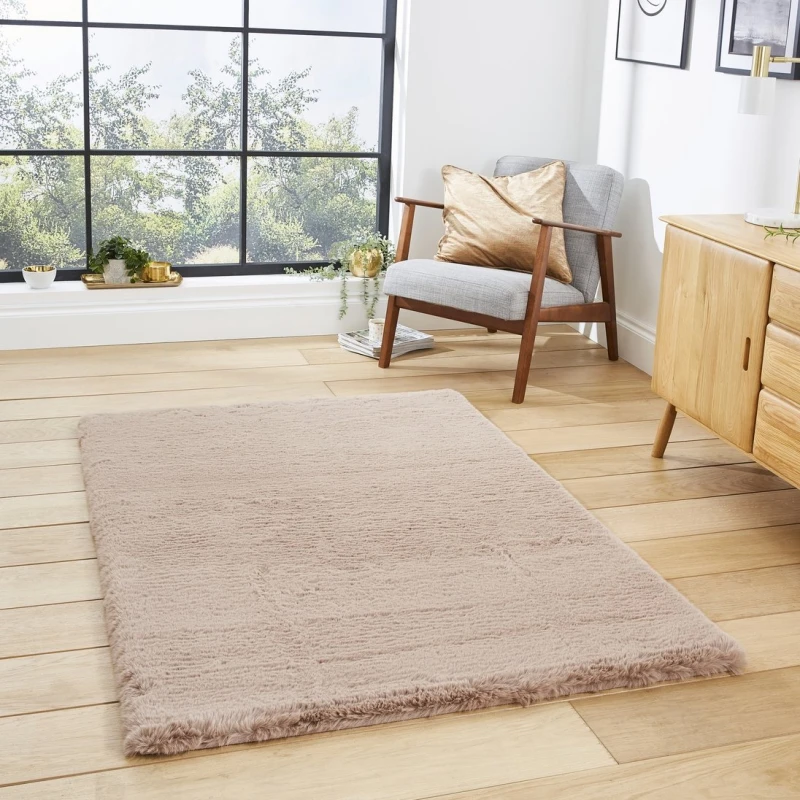 Image of Super Teddy Rectangle Rug Brown