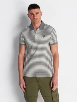 Image of Lyle & Scott Stripe Polo Shirt - Cream