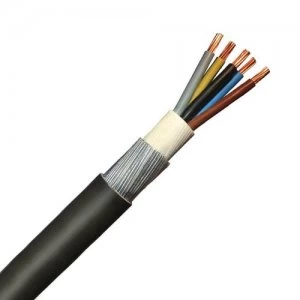 Image of Zexum 4mm 5 Core 42A Brown Black Grey Blue Green Yellow 6945X Steel Wire Armoured SWA Outdoor Mains Power Cable - 1 Meter
