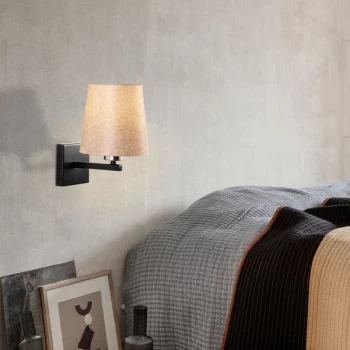 Image of Profil - 4662 Black Nickel Cream Wall Lamp