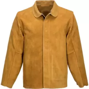 Image of Portwest SW34 Leather Welding Jacket Tan XL