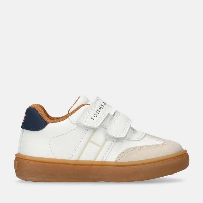 Image of Tommy Hilfiger Unisex Kids Velcro Low-Top Trainers White/Beige unisex C8 (25)