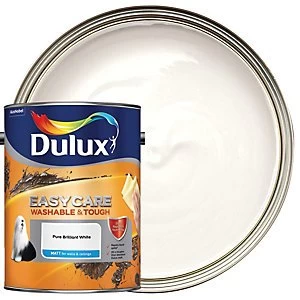 Image of Dulux Easycare Washable & Tough Pure Brilliant White Matt Emulsion Paint 5L
