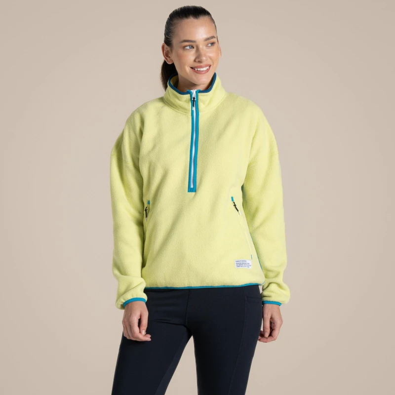 Image of Craghoppers Womens Rnu 1/2 Zip Fleece Key Lime female 14 (L)