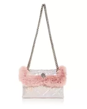 Image of Kurt Geiger London Faux Fur Mini Kensington Shoulder Bag