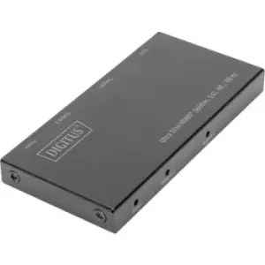 Image of Digitus DS-45322 2 ports HDMI splitter LED display, Steel casing, Ultra HD compatibility 4096 x 2160 p Black