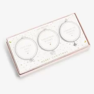 Image of Celebration Set Merry Christmas Silver Set of 3 17.5cm Stretch Bracelet 5337