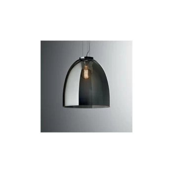 Image of Ideal Lux Lighting - Ideal Lux Eva - 1 Light Small Dome Ceiling Pendant Grey, Smokey, E27