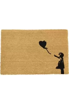Image of Girl with a Balloon Graffiti Doormat