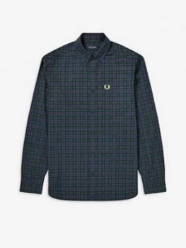 Image of Fred Perry Winter Tartan Shirt, Blue Size M Men