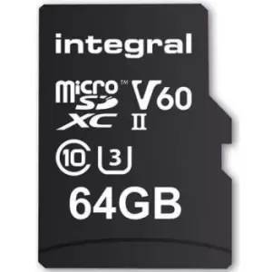 Image of Integral 64GB UltimaPro X2 Micro SD Card SDXC UHS-II U3 V60 - 280MB/s