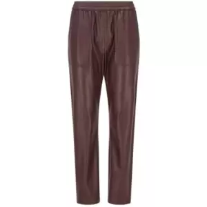 Image of Boss Tajogy Leather Trouser - Brown