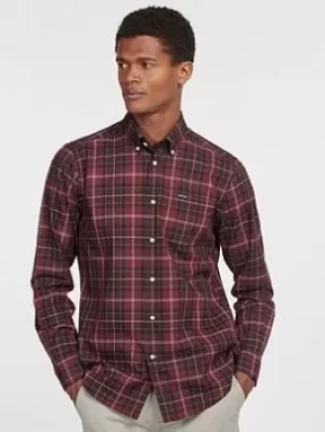 Image of Barbour Wetherham Tailored Shirt, Red, Size L, Men