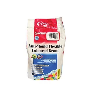 Image of Mapei Anti-Mould Flexible Coloured Tile Grout Grey 5KG