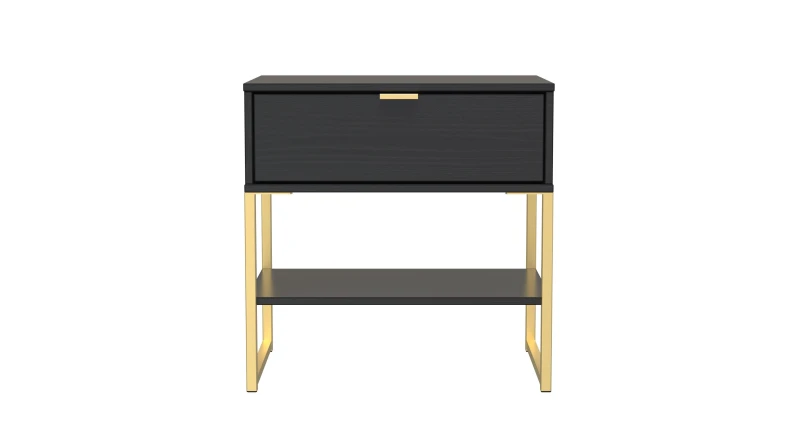 Image of Madrid Open Lamp Table In Black Ash (Ready Assembled)