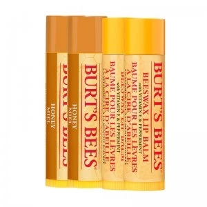 Image of Burt's Bees Beeswax and Honey Quad Pack