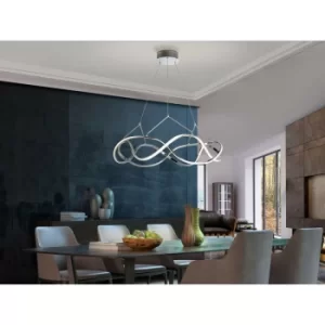 Image of Molly Integrated LED Ceiling Pendant Chrome, Dimmable, Remote Control