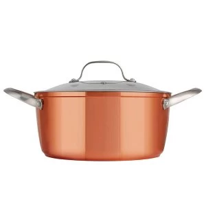 Image of Tower 24cm Forged Aluminium Casserole Pan - Copper