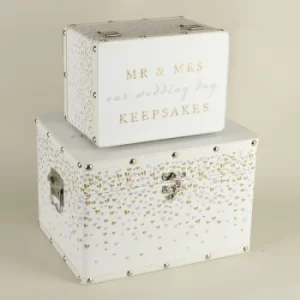 Image of Amore Mr & Mrs 2Pcs Set Luggage Suitcase