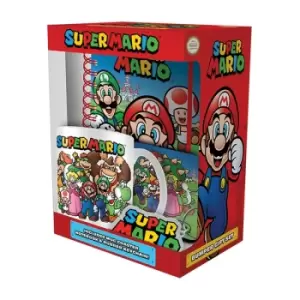 Image of Super Mario Evergreen Notebook Mug, Coaster and Keychain Set