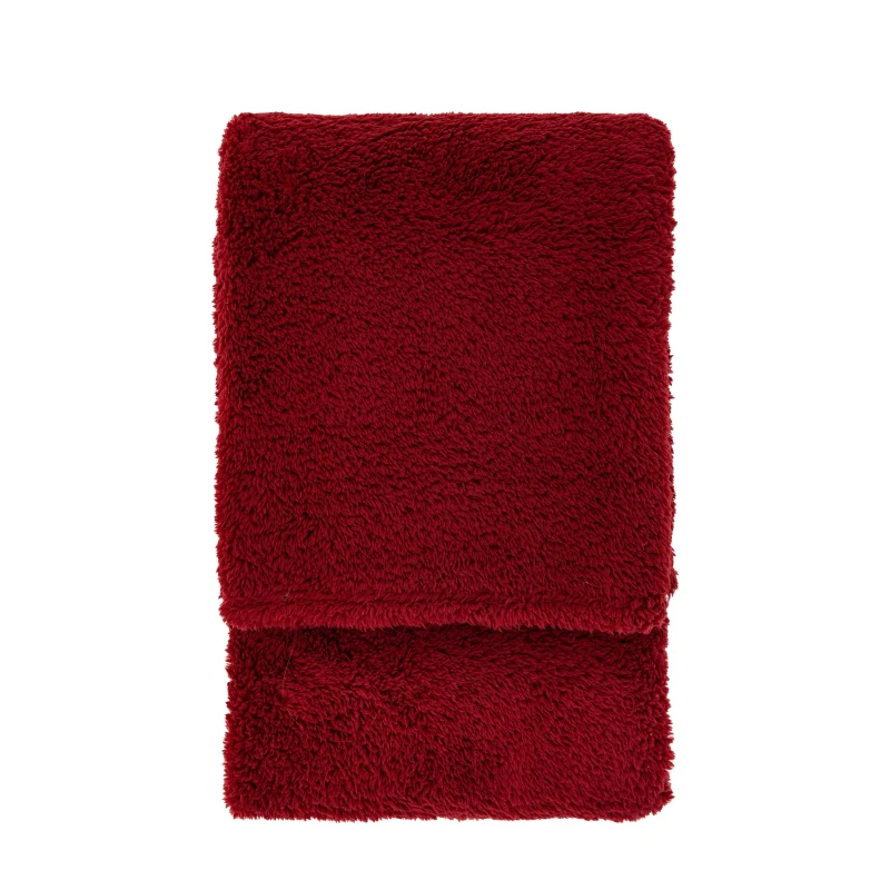 Image of Crossland Grove Lucca Fleece Throw Merlot 1300X1800Mm 5.05669E+12