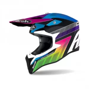 Image of Airoh Wraap Prism Black Graphic Motocross Helmet M