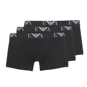 Image of Emporio Armani CC715-PACK DE 3 mens Boxer shorts in Black. Sizes available:EU XXL,EU S,EU M,EU L,EU XL