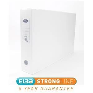 Image of Original Elba A3 Lever Arch File 2 Ring PVC 80mm Landscape White Pack of 2