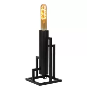 Image of Lucide Zilda Modern Table Lamp 1xE27 Black