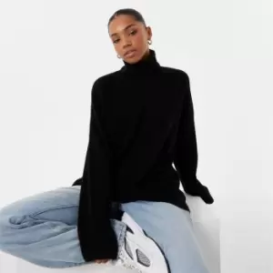 Image of Jack Wills Oversized Funnel Jumper - Black