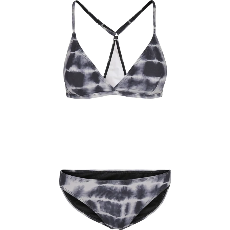 Image of Urban Classics Womens Bikini: Urban Classics Tie Dye Triangle Back Noir Female M