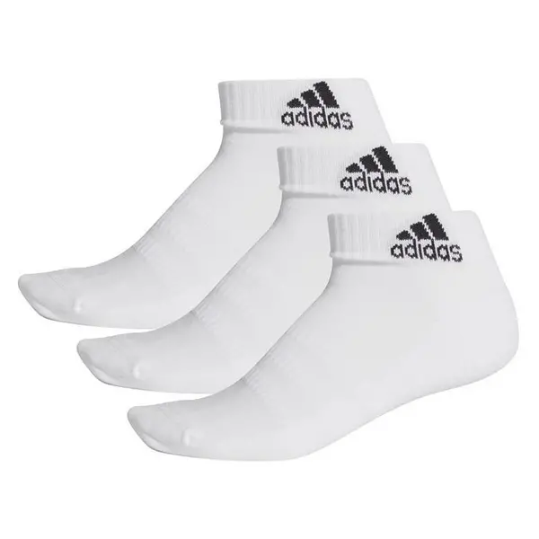 Image of adidas 3 Pack Ankle Socks Unisex Juniors 2-3.5 White 41248801030