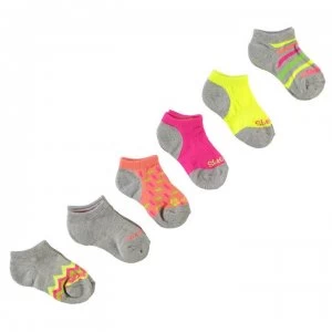 Image of Skechers 6 Pack Socks Girls - Light Multi