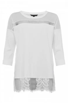 Image of French Connection Delos Jersey Slash Neck Top White
