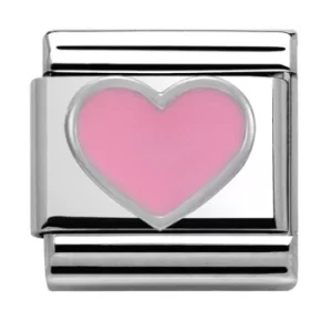 Image of Nomination CLASSIC Silvershine Honolulu Pink Heart Charm 330202/18