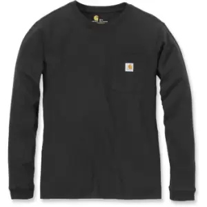 Image of Carhartt Womens Pocket Workwear Rib Knit Long Sleeve T Shirt XL - Bust 41.5-43.5' (105-110cm)